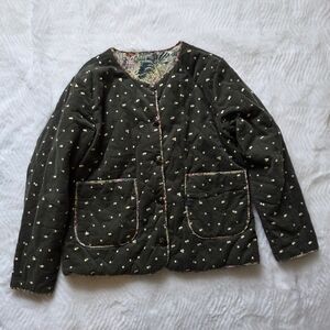 Trovata Floral Embroidered Jacket. Size M It's missing two buttons on one side.